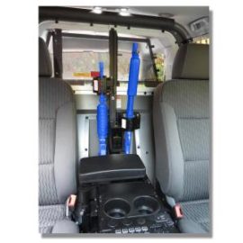 pro guard tri lock inside police cruiser