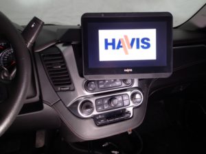 havis touchscreen on dash of a police cruiser