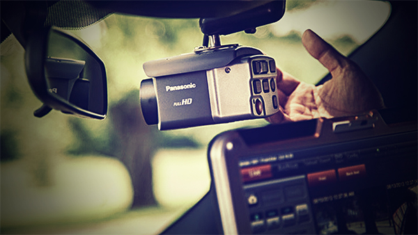 Police car dashboard camera